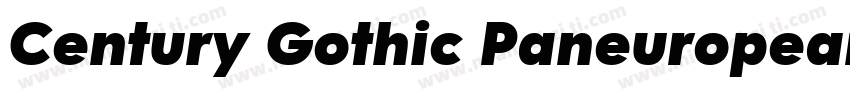 Century Gothic Paneuropean ExtraBol字体转换